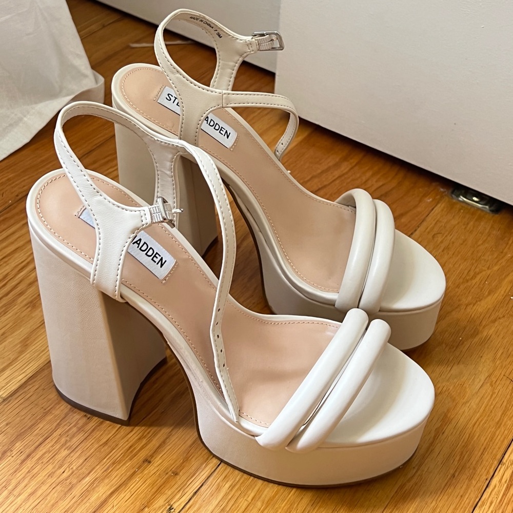 Steve Madden Tille Bone High Heels, Size 7.5, Like New